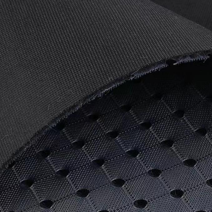 3mm 3d Spacer Fabric 50in تا 60in مواد پارچه ای رنگی سیاه 0