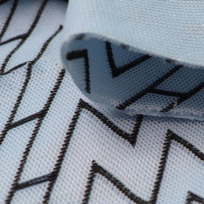 دو رنگ 3D Spacer Mesh پایین Airmesh کشش پذیر پلی استر Athletic Mesh پارچه 1