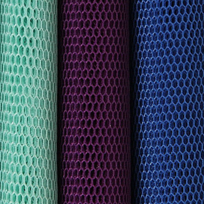 حافظه 4mm 3D Mesh مواد Polyester Mesh پارچه بسیار تنفس پذیر 7