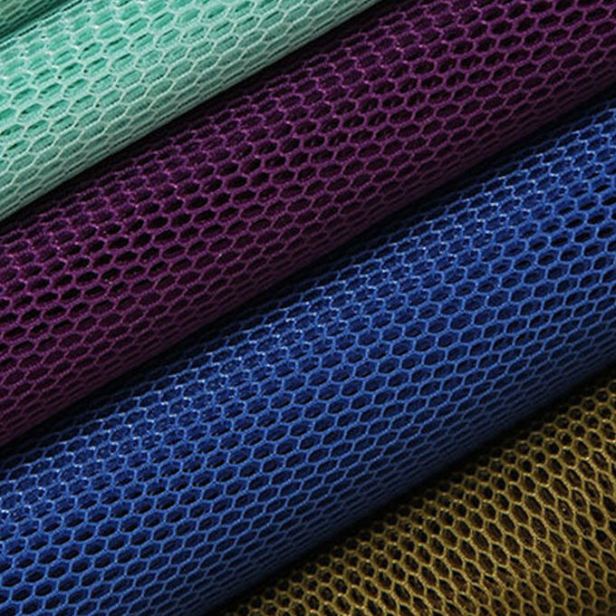 حافظه 4mm 3D Mesh مواد Polyester Mesh پارچه بسیار تنفس پذیر 6