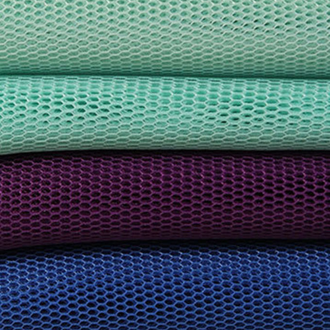 حافظه 4mm 3D Mesh مواد Polyester Mesh پارچه بسیار تنفس پذیر 5
